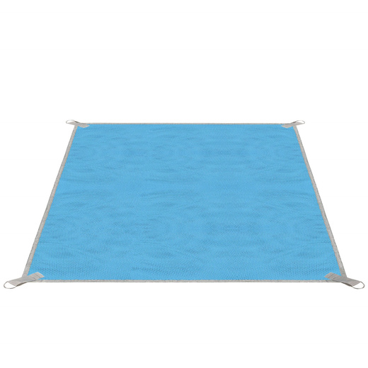 Koc plażowy sand free 200x200 cm mata plażowa dwuwarstwowa niebieska