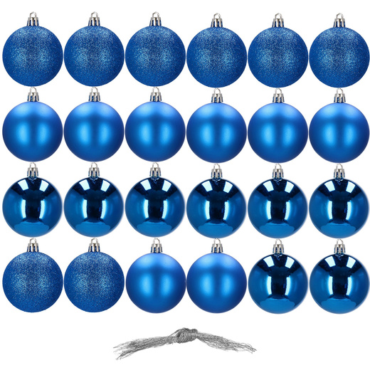 Bombki choinkowe 6 cm na choinkę zestaw 24 szt.