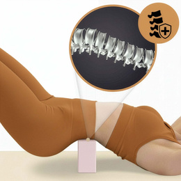 Kostka do jogi piankowa EVA 23x15x7,5 cm klocek blok do ćwiczeń pilates stretching różowa