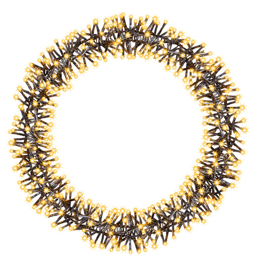 Wieniec świetlny 40 cm stroik świateczny na drzwi 300 LED ciepły biały