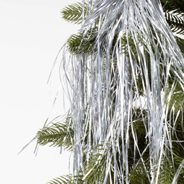 Włosy Anielskie na choinkę, dekoracja świąteczna 100 cm srebrne