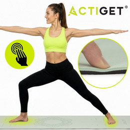 Mata do jogi, ćwiczeń fitness 183x61 cm antypoślizgowa, materac do stretchingu miętowy