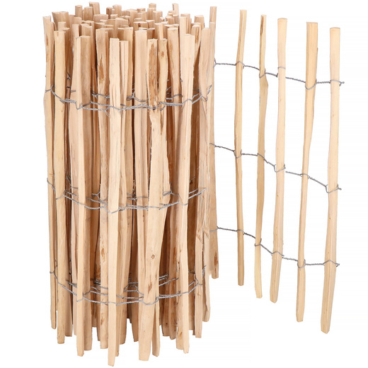 Płot leszczynowy 500x150 cm ogrodzenie drewniane palisada łupanka ogrodowa