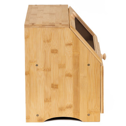 Chlebak zamykany, dwupoziomowy, szafka na pieczywo, bambusowy