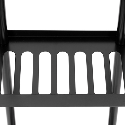 Wieszak łazienkowy na ręczniki, ścienny trzypoziomowy, czarny