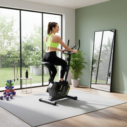 Rower stacjonarny, magnetyczny 8 poziomów oporu, rowerek treningowy z czujnikiem tętna