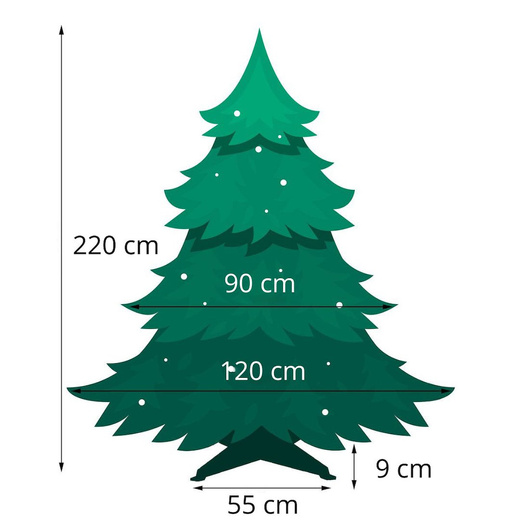 Choinka sztuczna premium 220 cm sosna diamentowa drzewko bożonarodzeniowe
