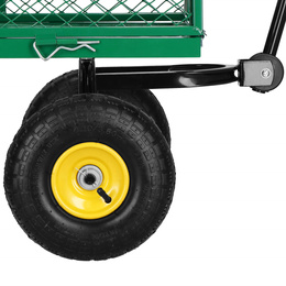 Wózek ogrodowy transportowy metalowy 400 kg zielony