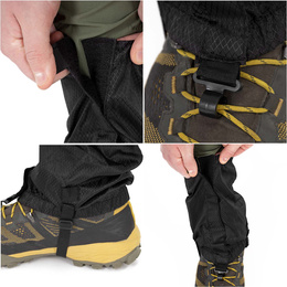 Ochraniacze na buty wodoodporne stuptuty trekkingowe uniwersalne 2 szt. czarne