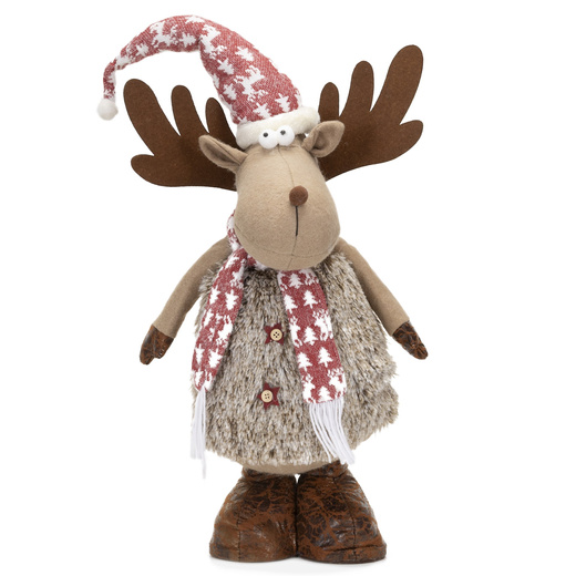 Świąteczny renifer 74 cm z teleskopowymi nóżkami ozdoba pod choinkę figurka