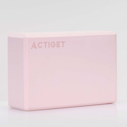 Kostka do jogi piankowa EVA 23x15x7,5 cm klocek blok do ćwiczeń pilates stretching różowa