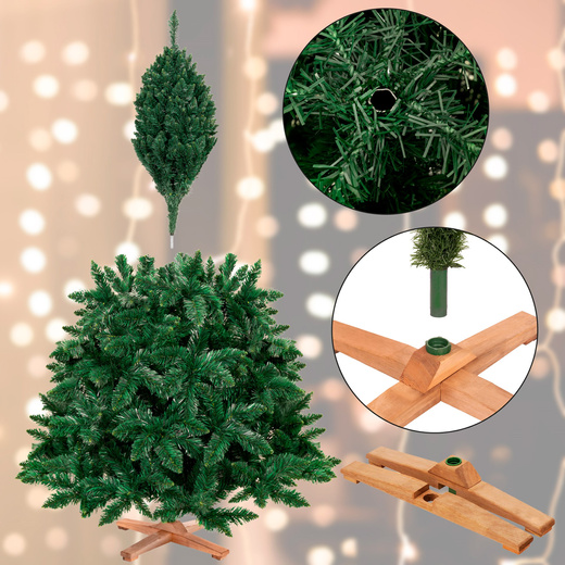 Choinka sztuczna 180 cm sosna leśna jak żywa Royal Trees premium z drewnianym stojakiem