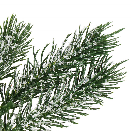 Gałązka świąteczna sztuczna ośnieżona dekoracja z szyszkami do stroika 34 cm