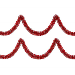 Łańcuch choinkowy 6m czerwony, girlanda na choinkę, średnica 7cm