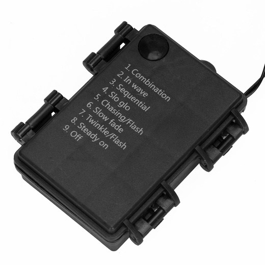 Lampki choinkowe na baterie 100 LED 8 funkcji świecenia na pilot 10 m zewnętrzne, wewnętrzne multikolor