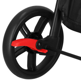 Wózek transportowy dla zwierząt do 15 kg transporter dla psa, kota czarno - szary