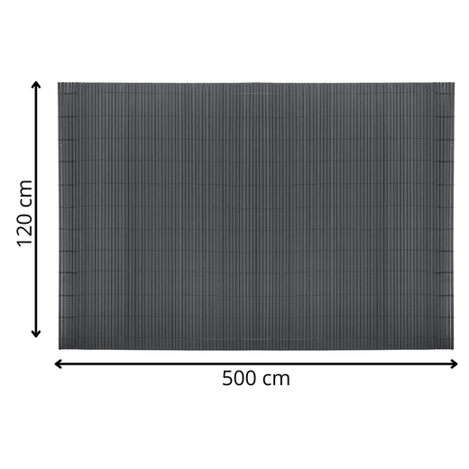Osłona PVC maskująca na balkon, taras, ogrodzenie 500x120 cm ciemnoszara