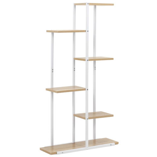 Kwietnik metalowy 113 cm stojak na kwiaty z 6 półkami loft wielopoziomowy nowoczesny