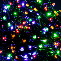 Lampki choinkowe 500 led multikolor 25 m oświetlenie świąteczne IP44