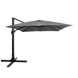 Parasol ogrodowy 440 cm z pokrowcem duży na wysięgniku na balkon, taras grafitowy