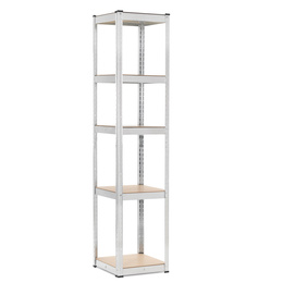 Regał magazynowy 180x40x40 cm 5-poziomowy do garażu, przechowywania 500 kg