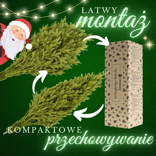 Choinka sztuczna 180 cm premium świerk PE 