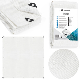 Plandeka 4x4m 100g/m2 gruba płachta ochronna biała, transparentna