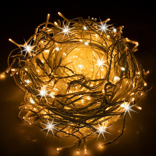 Kurtyna świetlna 500 led girlanda, lampki wewnętrzno-zewnętrzne 22,5 m sople biały ciepły + flash
