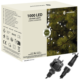 Lampki choinkowe 1000 Led biały zimny 81,5 m oświetlenie świąteczne IP44