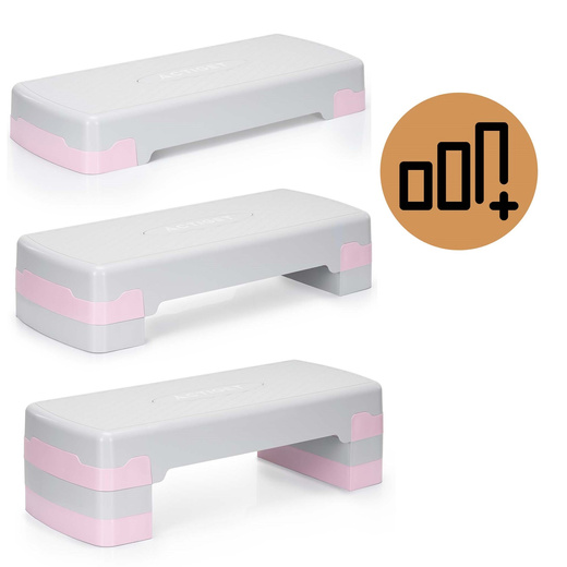 Step do ćwiczeń fitness 3-stopnie, schodek treningowy do aerobiku