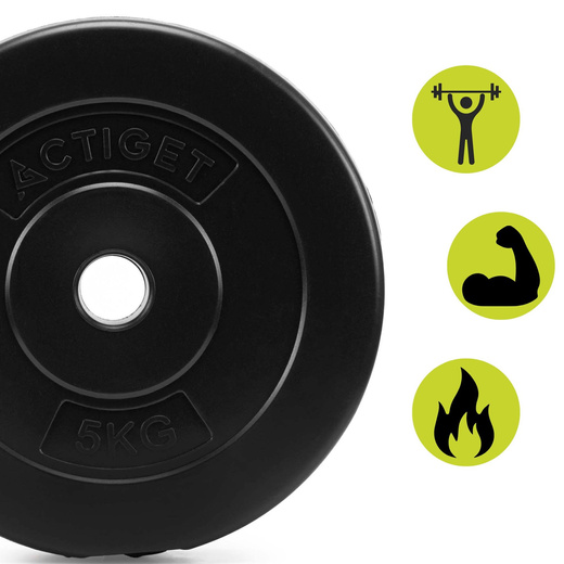 Obciążenie bitumiczne 5 kg 4 szt. talerze kompozytowe 31 mm krążki do sztangi hantli