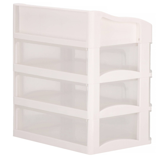 Organizer na kosmetyki 31x26,5x19,5 cm mleczny pojemnik na biżuterię z przegródkami