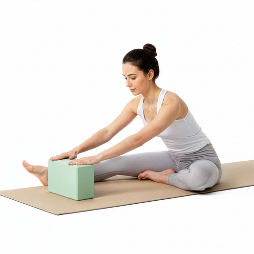 Kostka do jogi piankowa EVA 23x15x7,5 cm klocek blok do ćwiczeń pilates stretching miętowy