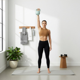 Kettlebell miękki 8 kg kula odważnik hantla ciężar do ćwiczeń fitness, turkusowy