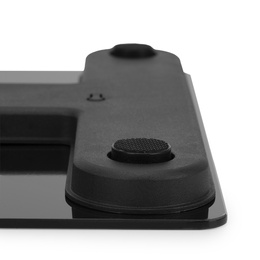 Waga łazienkowa, elektroniczna 180 kg szkło hartowane, LCD, z bluetooth, aplikacją czarna