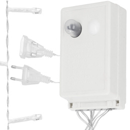 Kurtyna świetlna 300 led girlanda, lampki sople biały ciepły