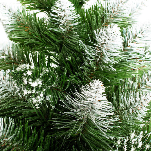 Choinka na pniu 220 cm sztuczna sosna diamentowa ośnieżona