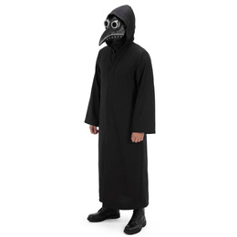 Strój na Halloween Doktor Plaga kostium peleryna z kapturem, maska kruk przebranie L/XL