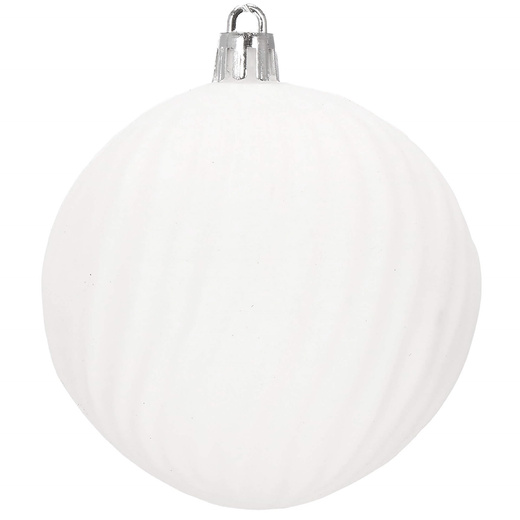 Bombki choinkowe 30 szt. biały 8cm zestaw choinkowy
