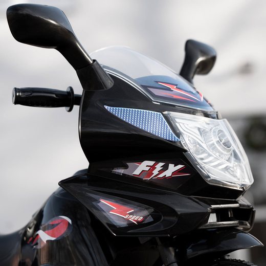 Motocykl dla dzieci, elektryczny jeździk trójkołowy, motorek na akumulator, czarny