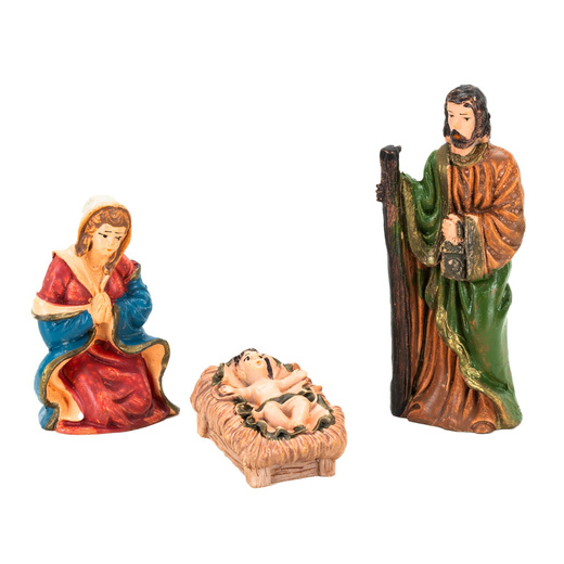 Figurki do szopki bożonarodzeniowej 10 szt. z żywicy zestaw święta