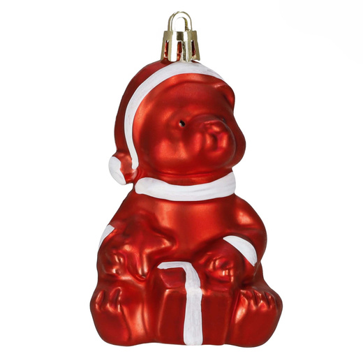 Bombki choinkowe 47 szt. zestaw dekoracji świątecznych, nietłukące, czerwony, złoty, biały