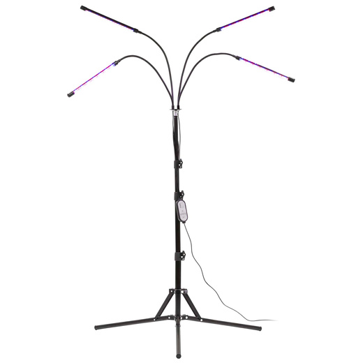 Lampa do doświetlania roślin LED do wzrostu uprawy 4 panele z timerem i pilotem, usb