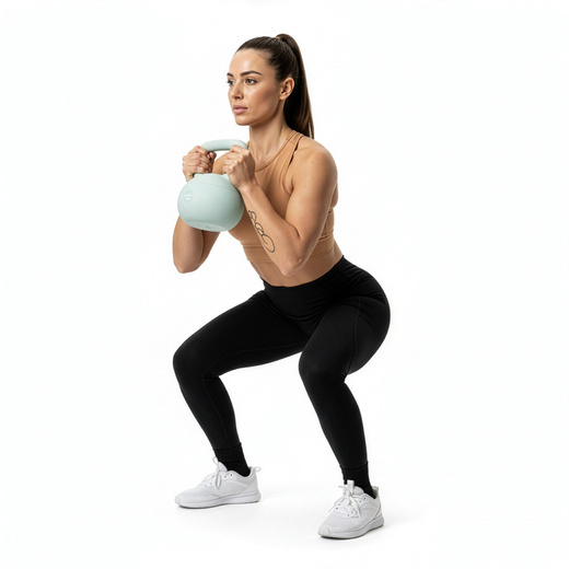 Kettlebell miękki 8 kg kula odważnik hantla ciężar do ćwiczeń fitness, turkusowy