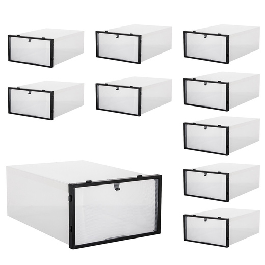 Pudełko na buty z otwieraną klapą 30,5x21x12,5 cm organizer na obuwie zestaw 10 szt.