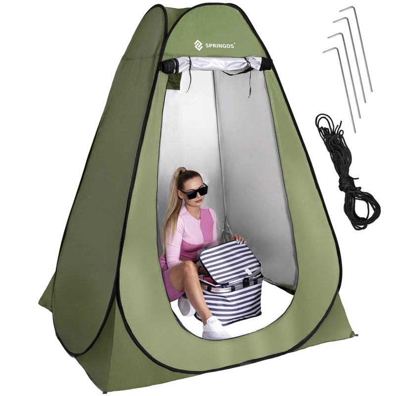 Namiot plażowy samorozkładający 190x120x120 cm mobilna przebieralnia zielony