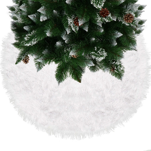 Dywanik pod choinkę 142 cm biały włochacz mata na prezenty