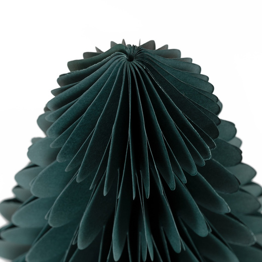 Papierowa choinka 18 cm ozdoba świąteczna dekoracja 3D z magnesem zielona