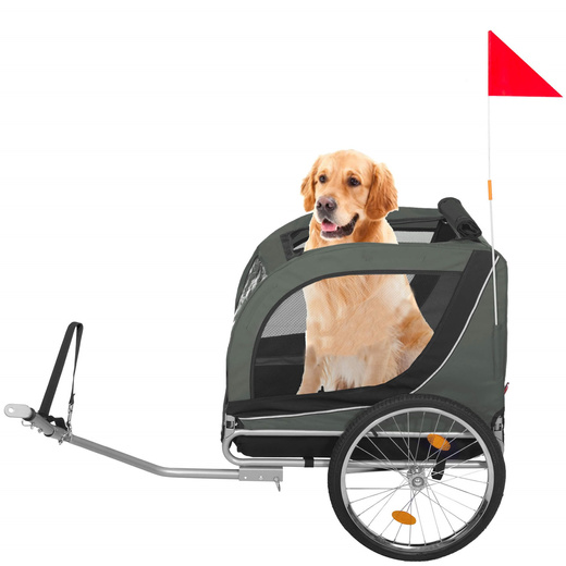 Przyczepka rowerowa dla psa, 40 kg wózek rowerowy do przewozu zwierząt, transporter 