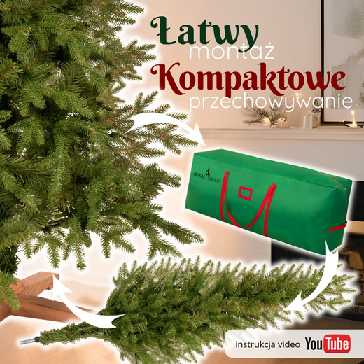 Choinka sztuczna 210 cm świerk himalajski jak żywy PE Royal Trees premium drzewko świąteczne